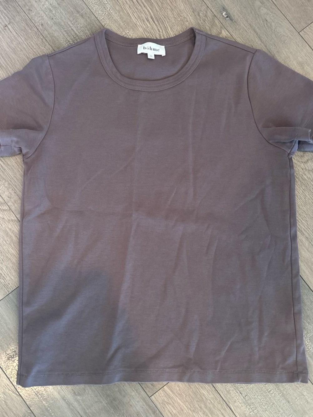 bohme Classic Crew Neck Tee in Mauve Brown